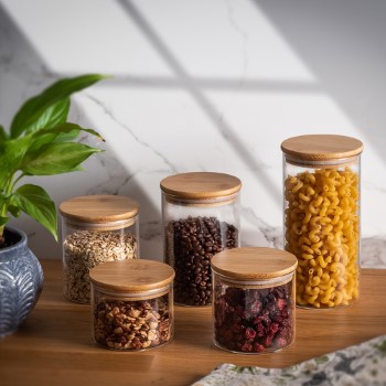 Słoik Piney z bambusową pokrywką Słoik Piney z bambusową pokrywką